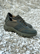 Літні шкіряні тактичні кросівки Побратим -12 з Гербом, Олива, розмір 37 - зображення 5