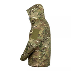 Мужская зимняя куртка на молнии с капюшоном рип-стоп маскировочная полевая водонепроницаемая с липучками для нашивок резинки на манжетах S Мультикам - изображение 5