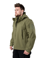 Тактическая демисезонная куртка Eagle Soft Shell JA-23 на флисе Green Olive 2XL - изображение 3