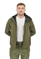 Легкая тактическая летняя куртка (ветровка, парка) с капюшоном Warrior Wear JA-24 Olive Green L - изображение 5