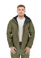 Легкая тактическая летняя куртка (ветровка, парка) с капюшоном Warrior Wear JA-24 Olive Green XL - изображение 4