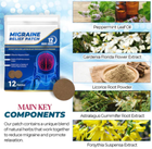 Пластир від головного болю та мігрені Migraine Relief Patch 12 шт - изображение 3