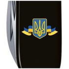 Ніж Victorinox Huntsman Ukraine Black Герб України Зі Стрічкою (1.3713.3_T1010u) - зображення 4