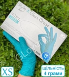 Перчатки нитриловые AMPri Style Clean Ocean размер XS бирюзовые 100 шт - изображение 1