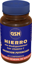 Харчова добавка GSN Hierro con Vitamina C 60 таблеток (8426609020249)