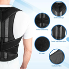 Грудопоясничный корсет корректор правильной осанки Back Pain Need Help Размер S Черный - изображение 4