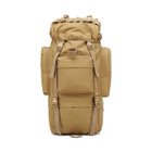 Рюкзак тактический AOKALI Outdoor A21 65L Sand туристический однотонный с множеством карманов - изображение 2