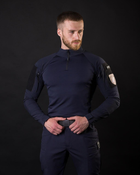 Мужская тактическая рубашка Убакс синий под шевроны армейская S - изображение 1