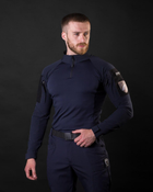 Мужская тактическая рубашка Убакс синий под шевроны армейская XXL - изображение 4