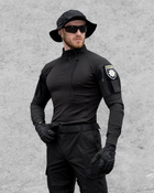 Чоловіча тактична сорочка Убакс чорний під шеврони армійська XL - зображення 6