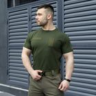 Чоловіча тактична футболка хакі під шеврони армійська XXL - зображення 4