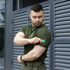 Чоловіча тактична футболка хакі під шеврони армійська XXL - зображення 6