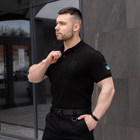 Чоловіча тактична футболка поло чорна армійська XXL - зображення 4