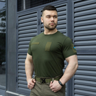 Чоловіча тактична футболка хакі під шеврони армійська S - зображення 4