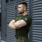 Чоловіча тактична футболка хакі під шеврони армійська S - зображення 5