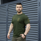 Чоловіча тактична футболка хакі під шеврони армійська XL - зображення 1