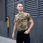 Мужская пиксельная футболка армейская хлопковая хаки M - изображение 5