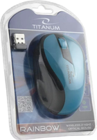 Mysz bezprzewodowa Esperanza Titanum TM114T Czarny/Turkusowy (5901299904770) - obraz 4