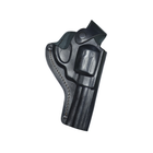 Кобура поясная для Револьвера 4" формованная кожаная (чёрная) - изображение 1