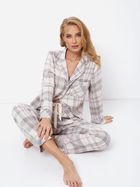 Піжама (сорочка + штани) Aruelle Avery pajama long S Сіра (5905616142104) - зображення 3