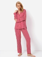 Piżama (koszula + spodnie) Aruelle Candice pajama long S Czerwono-bordowa (5905616142678) - obraz 1