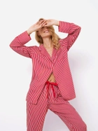 Piżama (koszula + spodnie) Aruelle Candice pajama long S Czerwono-bordowa (5905616142678) - obraz 5