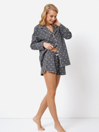 Piżama (koszula + spodenki) Aruelle Joy pajama short M Szara (5905616143309) - obraz 4