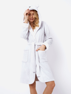 Халат жіночий великого розміру з капюшоном Aruelle Calysta bathrobe XL Білий (5905616140551) - зображення 3