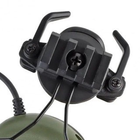 Навушники тактичні з активним шумоподавленням з мікрофоном з кріпленням на шолом Olive - зображення 4