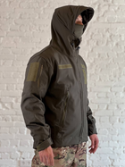Куртка тактическая флисовая SoftShell осень/зима Олива XL - изображение 5