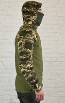 Убакс армейский на флисе с капюшоном Пиксель/Олива S - изображение 4