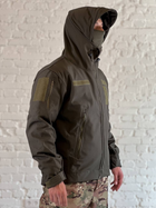 Куртка тактическая флисовая SoftShell осень/зима Олива M - изображение 5