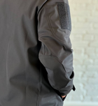 Куртка военная флисовая SoftShell осень/зима Черная XL - изображение 6