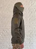 Куртка тактическая флисовая SoftShell осень/зима Олива L - изображение 3