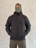 Тактический осенний костюм SoftShell черный для НГУ, ВСУ L - изображение 7