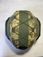 Кавер на тактический шлем FAST-MICH с ушами, в универсальном размере и с креплением для очков Пиксель - изображение 3