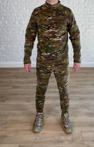 Військово-тактичний костюм пуловер + штани для ЗСУ, НГУ на флісі осінній Мультикам S - зображення 1