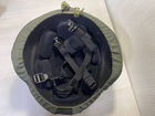 Чехол на шлем FAST-MICH с ушами, саржей и с пластиковым фиксатором Олива - изображение 5