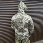 Чоловіча водонепроникна Куртка із липучками під шеврони / Вітровка з капюшоном піксель розмір L - зображення 5