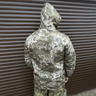 Чоловіча водонепроникна Куртка із липучками під шеврони / Вітровка з капюшоном піксель розмір XL - зображення 5