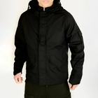 Мужская демисезонная Куртка с капюшоном рип-стоп на силиконе до -15°C черная размер XXL - изображение 1