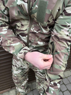 Плотная мужская Куртка с капюшоном Combat SoftShell на флисе мультикам размер 54 - изображение 5