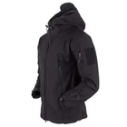 Чоловіча демісезонна Куртка з капюшоном Softshell Shark Skin 01 на флісі до -10°C чорна розмір L - зображення 1