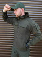 Чоловіча Флісова Куртка з Захисними накладками та вентиляційними пазухами олива розмір L - зображення 1