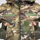 Демісезонна чоловіча Куртка SoftShell з капюшоном та додатковими кишенями мультикам розмір XL - зображення 3
