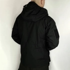 Чоловіча демісезонна Куртка з капюшоном ріп-стоп на силіконі до -15°C чорна розмір L - зображення 3