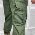 Чоловічий Костюм з кишенями та липучками під шеврони / Міцний Комплект Кітель + Штани ріп-стоп олива розмір M - зображення 5