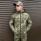 Мужская летняя Куртка с липучками под шевроны / Легкая Ветровка с капюшоном пиксель размер 2XL - изображение 2