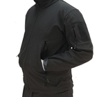 Мужская демисезонная Куртка с капюшоном Softshell Shark Skin 01 на флисе до -10°C черная размер XXL - изображение 8