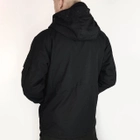 Мужская демисезонная Куртка с капюшоном рип-стоп на силиконе до -15°C черная размер XXXL - изображение 4